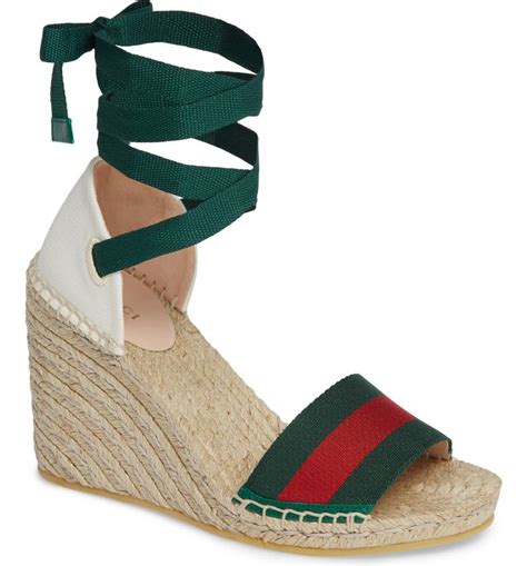 gucci green espadrilles|gucci espadrilles wedges.